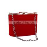 PU leather hand bags red shoes and bag to match evening bag