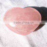Romantic Quartz Polished Rose Crystal Hearts for Wedding