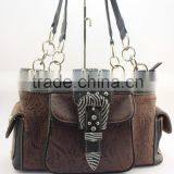 Concealed Carry Western Rhinestone Buckle Shoulder Handbags On Sale thumbnail-1