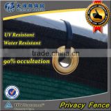 90% Knitted Dark Green Privacy Screen ,Windscreen Fabric with Grommets & Bands