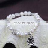 7mm A Grade Elastic Potato Beautiful Natural Flower Girl Pearl Bracelet thumbnail-2