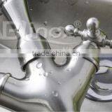 Classical Stainless Steel Double Handle Upper Kitchen Faucet for Hotel thumbnail-4