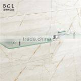 2015News Simple Desgin Hardware Zinc Alloy and Stainless Steel With Bathroom Glass Shelf