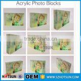 Clear Solid Acrylic Photo Block With Picture Sticker Perspex Picture Block thumbnail-1