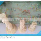 Set of 3 Unfinished Pine Wooden Candle Holder thumbnail-3