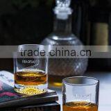 300ml Clear Glass Cup With Small Bubbles at the Bottom and Embossed Letter for Drinking thumbnail-2