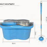 Telescopic Stainless Steel Rolling Magic Spin Mop Plus Bucket 2 Replace Mop Heads thumbnail-1