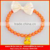 Orange Plastic Balls Beaded Dog Collar thumbnail-1