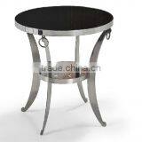 Metal Tempered Glass Small Coffee Table thumbnail-1