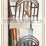 Wrought Iron Wall Mounted Magazine Rack thumbnail-1