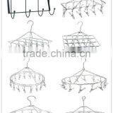 Stainless Steel Metal Clothes Hanger Socks Hanger Folding Drying Rack Hanger thumbnail-5