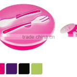 Food Grade Salad Bowl With Built in Serving Spoon and Fork/Salad Bowl to go With Serving Spoon thumbnail-1