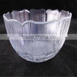 Exquisite Clear Flower Shape Salad Glass Bowl thumbnail-4