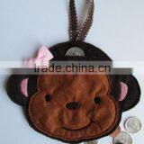 Hot New Bestselling Product Wholesale Handmade Felt Monkey Piggy Hanging Bank Made in China