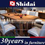 HOT SALE Walnut Veneer Modern Wooden Dining Table Set A-18RE thumbnail-2