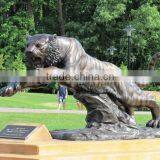Animal Metal Bronze Garden High Quality Life Size Tiger Statue thumbnail-1