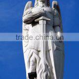 St. Michael Garden Angel Sculpture Marble Archangel Statue