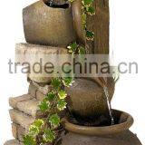 Four Rustic Jugs Cascading Water Fountain thumbnail-3