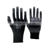 Nmsafety 13 gauge nylon knitted black smooth nitrile coated oil-resistant working gloves