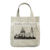 Hot Sale Craft Tote Bags / Custom Design Cotton Linen Shopping Shoulder Bags thumbnail-2