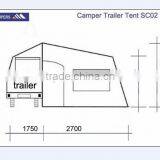 Double 7FT Cab Pickup Large Military Trailer Tent for Camping thumbnail-6
