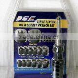 34pcs 1/4"Dr. Bit & Socket Wrench Set thumbnail-1