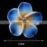 Fashion Jewelry Hawaiian Plumeria Flower Polymer Clay Rings for Women thumbnail-3