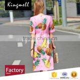 2017 Custom Digital Printed Pineapple Pink 100% Cotton Fabric thumbnail-2