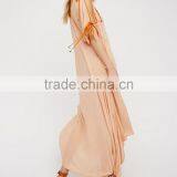 Summer Beach Flowy Effortless Sexy Ladies Nighty Maxi Dress With Cutout Shoulder HSD5948 thumbnail-3