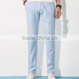 Men's Summer Linen Trousers Thin Straight All-match Size Casual Loose Cotton Pants Custom thumbnail-5