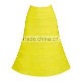 Wholesale 2015 Newest Women Candy Color Stretch Waist Plain Shiny Mini Skirt H1281 thumbnail-1