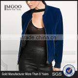 MGOO Never Out Of Fashion Crewneck Zipper Up Jackets Ladies Rib Cuff And Bottom Your Own Tags Bomber Jackets thumbnail-1