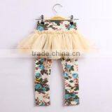 European Style Floral Bowknot Ruffle Baby Legging Girl Legging Children Clothing Wholesale thumbnail-2