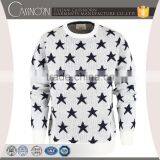 Crew Neck Pullover Blend Knit Star Pattern Fashion Mens Winter Jacquard Sweater thumbnail-4
