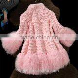 New Real Rabbit Fur Coat 2016 Fashion Autumn Winter Women Fur Coat Jackets Slim Medium Tassel Fur Coat thumbnail-5