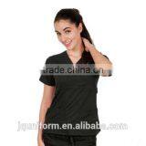 Women's UltraSoft Mock Wrap Scrub TOP Medical Nursing Uniform V-Neck 2-Pockets thumbnail-3