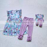 2017 Newest Spring Clothing Set Hot Sale Princess Dress Baby Girl Boutique Outfits Girls Ruffles Pearl Dress thumbnail-1