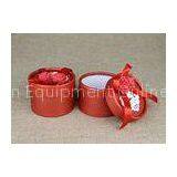 Red Mini Cardboard Paper Cans Packaging With Ribbon and Tag