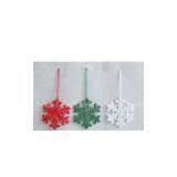 Felt Ornament, Glittered Snowflake Ornament thumbnail-1