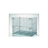 galvanized collapsable & stackable wire containers