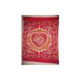 100% POLYESTER HEART PRINTED POLAR FLEECE BLANKET