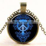 XP-TGN-LT-145 Factory Price Diy Image Family Life Tree Pendant Glass Cabochon Necklace For Ladies