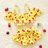 2017 Cute Cherry-print Two Pieces For Kids Girls Swimwear thumbnail-2