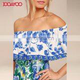 Woman Clothes off Shoulder Ruffle Dress Slash Neck One Piece Woaman Dress thumbnail-4