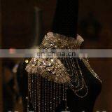 High Quality Stunning Shining Crystal Wrap For Bride High Neckline Shoulder Shawl thumbnail-4