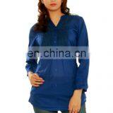 Trendy and Versatile Multicolored Designer 3/4 Sleeve Lady Top Manufacturer thumbnail-1