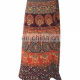 Indian Wrap around Skirt Printed Wraparound Hippie Boho Gypsy mandala Cotton Wrap Around Skirt Dress Hippie Boho Women skirt