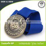 Antique Gold Plated Free Design Custom Sport Medals With Ribbon thumbnail-2