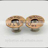 17mm Antique Copper Brushed Hollow Buttons for Clothing, Garment Leather Buttons