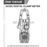 HT206D Non Contact Auto-ranging Multimeter on and off Beep Portable Digital Clamp Multimeter thumbnail-5